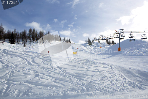Image of Ski run in Austrian Alps