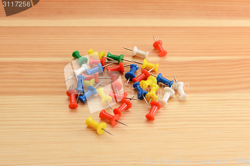 Image of Coloured push pins