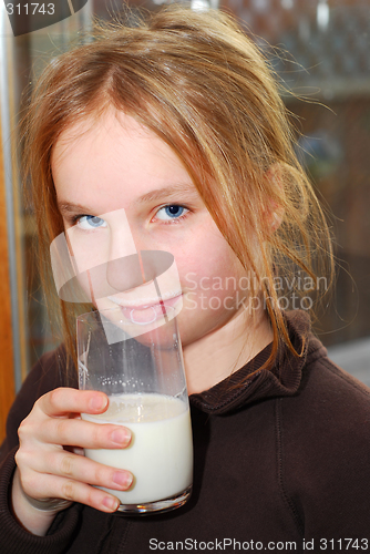 Image of Girl and milk