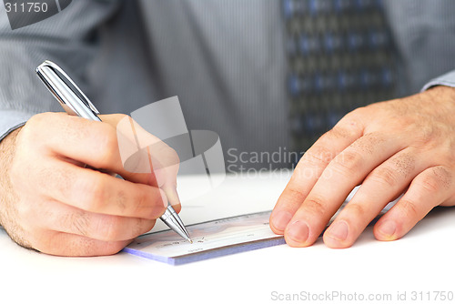 Image of Writing a check