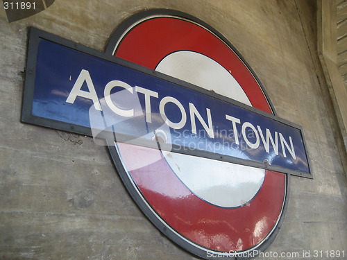 Image of London tube station sign