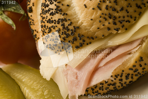 Image of HAM AND SWISS SANDWICH