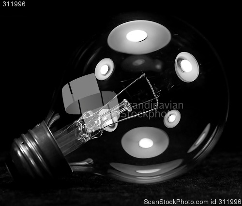 Image of Close Up of a Clear Light Bulb