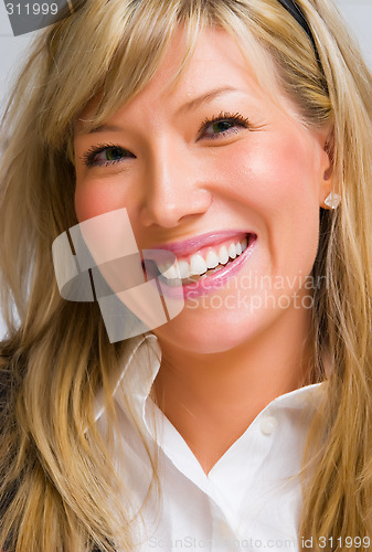 Image of Beautiful smiling young woman