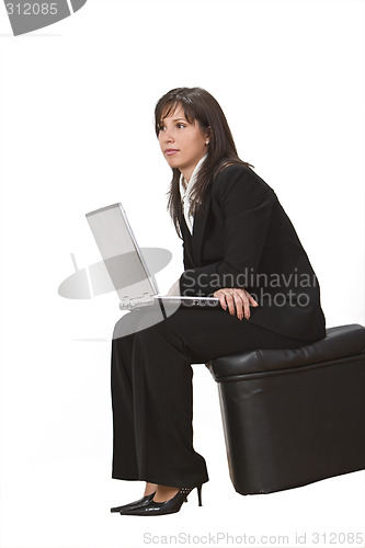 Image of Businesswoman with laptop