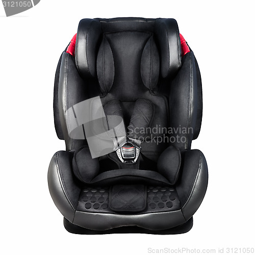 Image of Child safety seat. Baby car seat isolated on white background wi