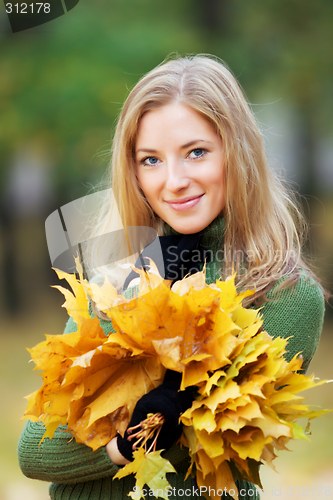 Image of young woman in the park