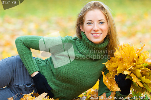 Image of young woman in the park