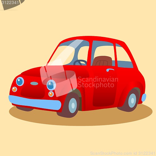 Image of Small, family-run red car