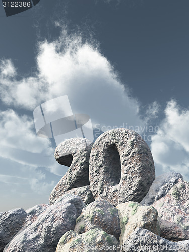 Image of number twenty rock