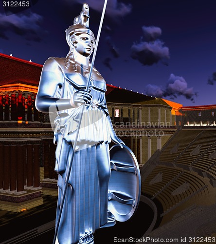 Image of Greek Athena in theatre