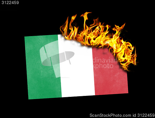Image of Flag burning - Italy