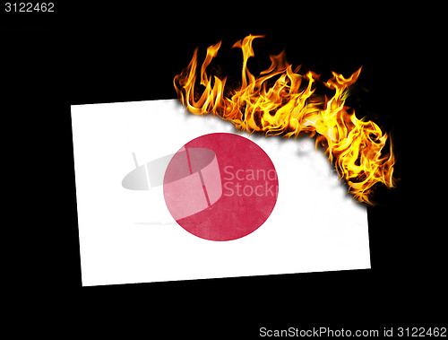 Image of Flag burning - Japan