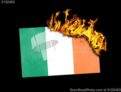 Image of Flag burning - Ivory Coast