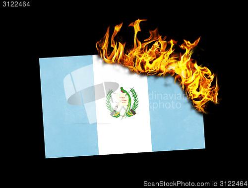 Image of Flag burning - Guatemala