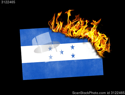 Image of Flag burning - Honduras