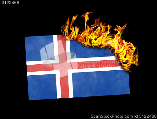 Image of Flag burning - Iceland
