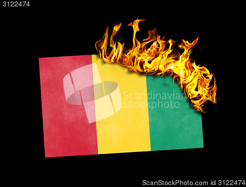 Image of Flag burning - Guinea