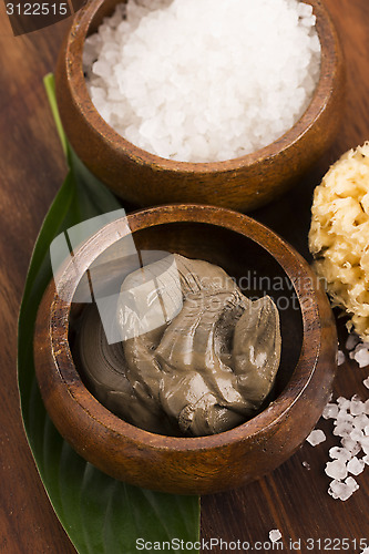 Image of Dead Sea mud and salt in a bowl