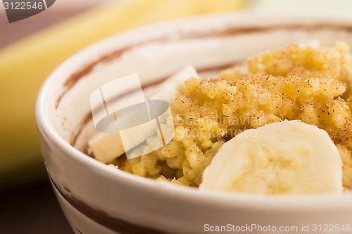 Image of Fresh millet porridge with banana