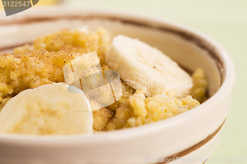 Image of Fresh millet porridge with banana