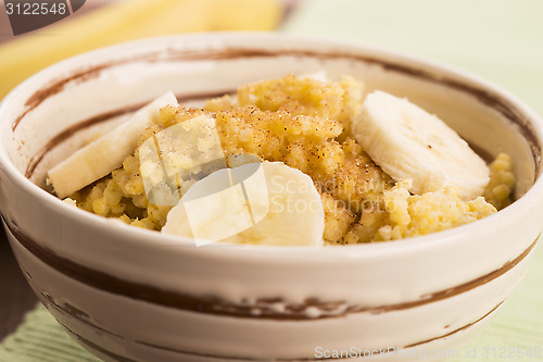 Image of Fresh millet porridge with banana