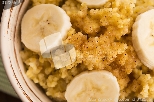 Image of Fresh millet porridge with banana