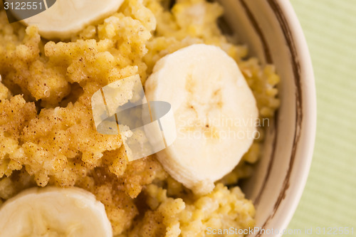 Image of Fresh millet porridge with banana