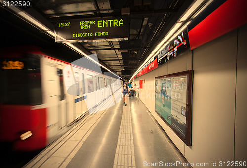 Image of Spain, Barcelona 2013-06-14, subway station Arc de Triomf