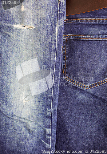 Image of vintage jeans background