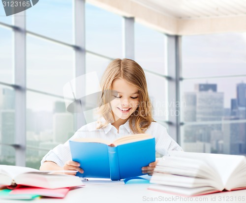 Image of student girl studying at school