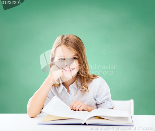 Image of student girl studying at school