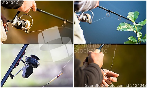 Image of Collage on the theme of fishing