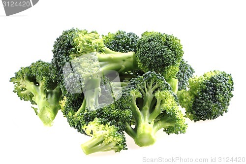 Image of fresh green broccoli isolated 