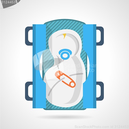 Image of Flat color vector icon for newborn