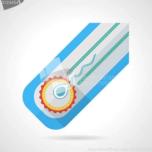Image of Flat colored vector icon for fertilization