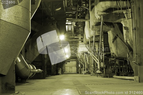 Image of Pipes inside energy plant