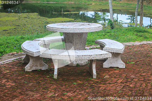 Image of Benches made of stone