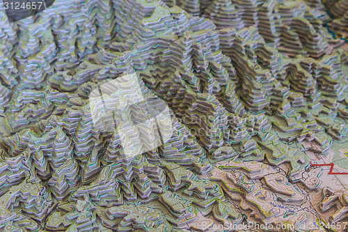 Image of 3D model map geographic