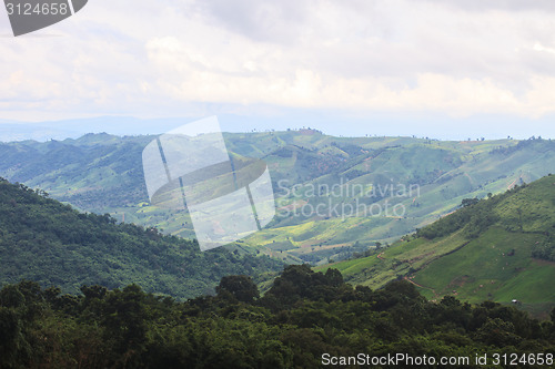 Image of fields in the mountains