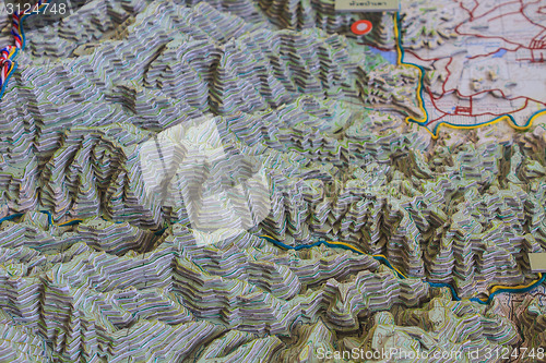 Image of 3D model map geographic