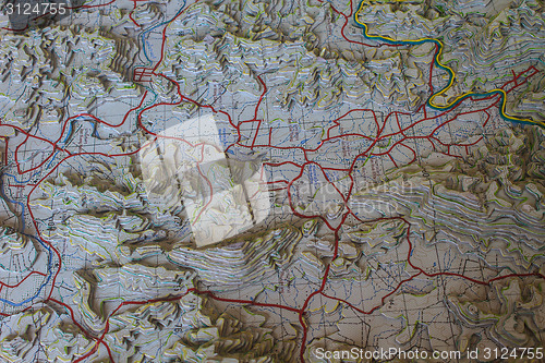 Image of 3D model map geographic