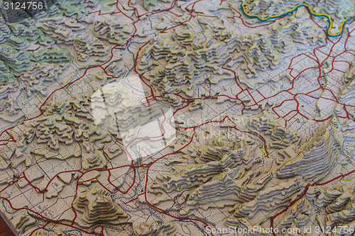 Image of 3D model map geographic