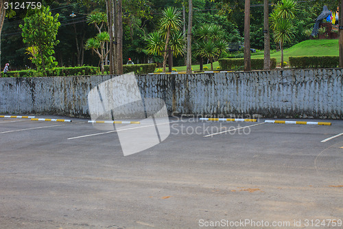 Image of Car parking lot with white mark 