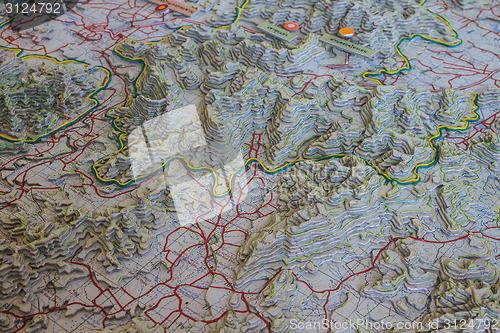 Image of 3D model map geographic