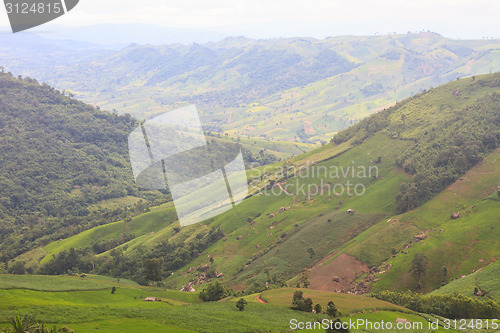 Image of fields in the mountains