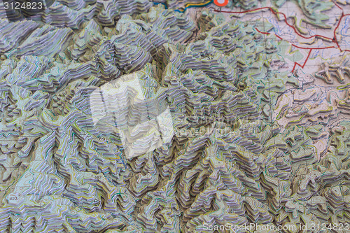 Image of 3D model map geographic