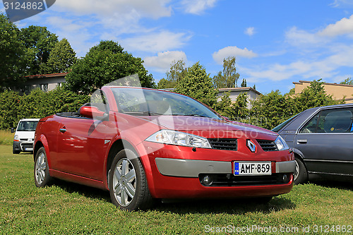 Image of Red Renault Megane Cabriolet Car at Summer