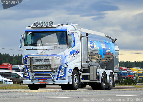 Image of Volvo FH Milk Truck on the Road