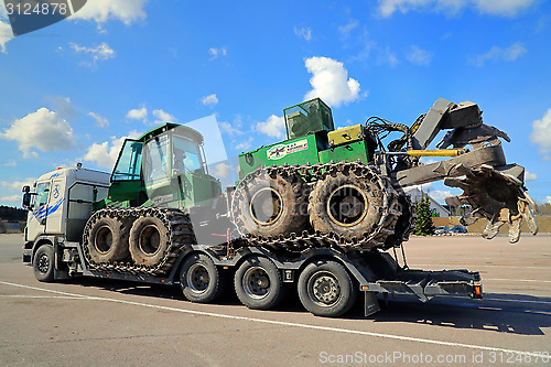 Image of John Deere Forestry Harvester with Double Disk Forest Plough